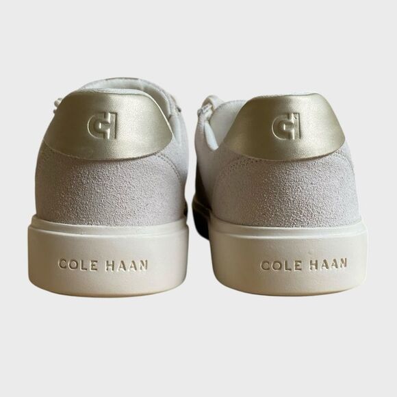 NEW Cole Haan Grand Crosscourt Suede Coaster Sneakers Women's Size 9 Ivory Dove - Picture 11 of 16